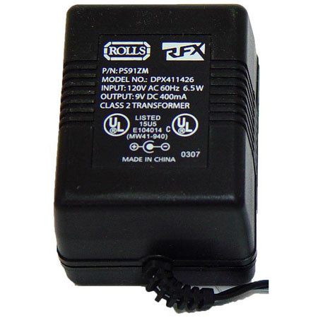 Rolls PS91ZM 9 Volt 400 mA General Purpose AC Adapter