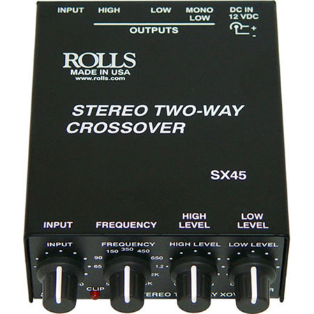 Rolls SX45 Stereo Two Way Crossover with Mono Sub Output
