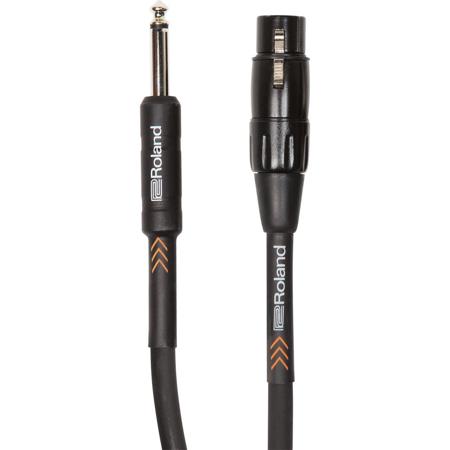 Roland Black Series 20' HI Z Microphone Cable, XLR to 1/4" Connector