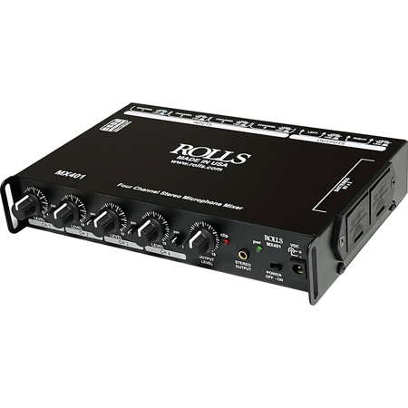 Rolls MX401 4-Channel XLR Stereo Mic/Line Mixer