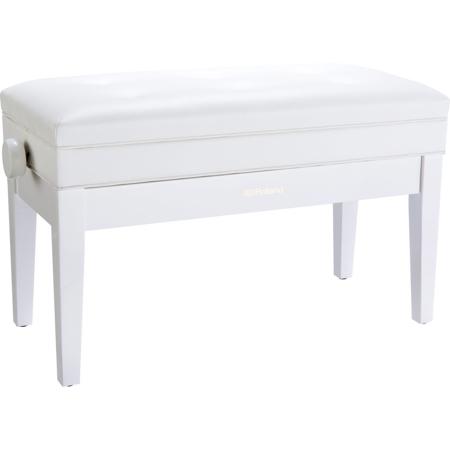 Roland RPB-D400 Duet Size Piano Bench with Vinyl Seat, Polished White