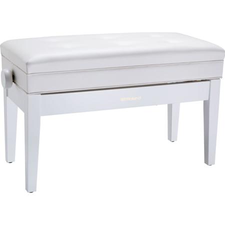 Roland RPB-D400 Duet Size Piano Bench with Vinyl Seat, Satin White