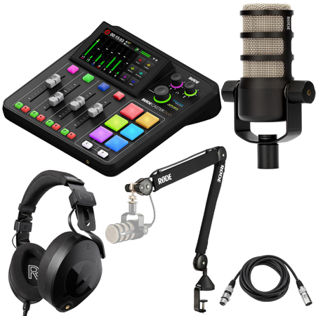 Rode RODECaster Duo Integrated Audio Production Studio Solo Podcasting Bundle