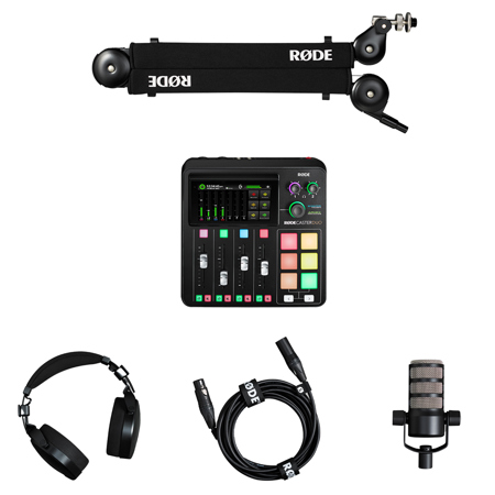 Rode RODECaster Duo Integrated Audio Production Studio Solo Podcasting Bundle