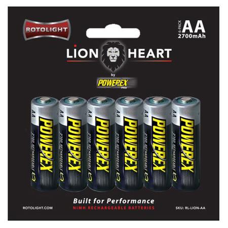 Rotolight Lionheart AA 2700mAh Rechargeable Ni-MH Battery, 6-Pack