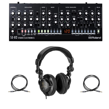 Roland Boutique Designer Series SE-02 Analog Synthesizer W/H&A Monitor Headphone