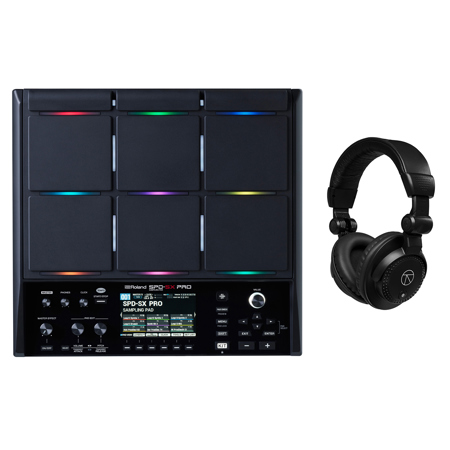 Roland SPD-SX PRO Sampling Percussion Pad, Bundle with Turnstile Audio TAPH100 Closed-Back Studio Monitor Headphones
