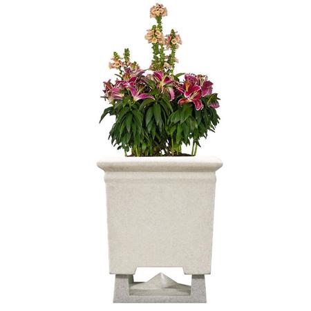 Rockustics SquareRoot 6.5" Outdoor Planter Speaker w/ Transformer, Granite Gray