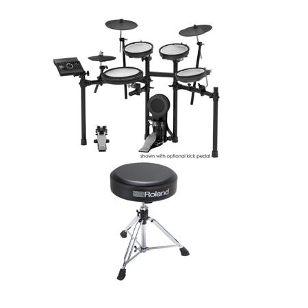 Roland TD-17KV Electronic Drum Set with Custom Black Stand