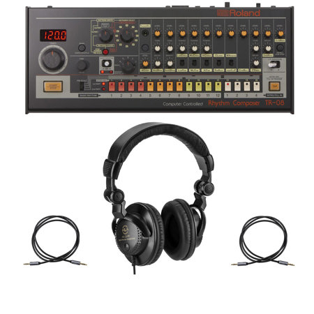 Roland Boutique TR-08 Rhythm Composer W/ H&A Studio Monitor Headphones/2x Cables