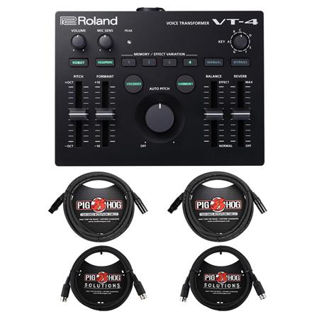 Roland VT-4 Voice Transformer With 2x 6' 5-Pin MIDI Cable /2x 10