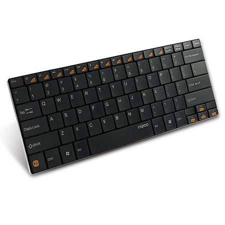 Rapoo RPO-E6100 Bluetooth Ultra-Slim Keyboard for Notebook and Desktop, Black