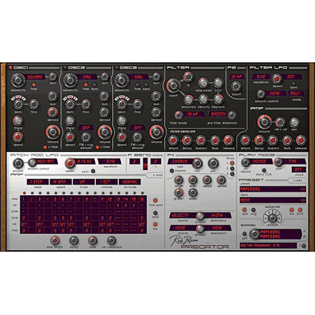 Rob Papen Predator Virtual Synthesizer Software Plug-In, Electronic Download
