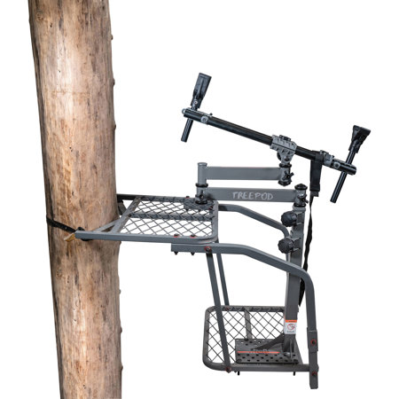 BOG TreePod for Rifle or Crossbow, Works with most Treestands, Black