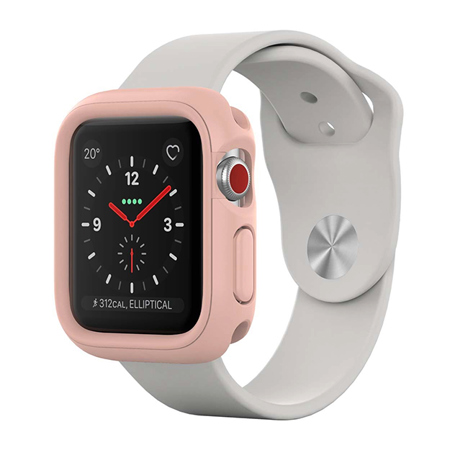 RhinoShield CrashGuard NX Frame + Rim for Series 1/2/3 (42mm) Apple Watch, Pink