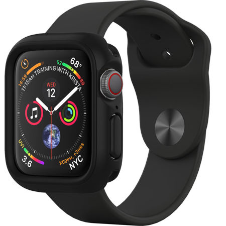 RhinoShield CrashGuard NX Frame + Rim Set for Series 4 (44mm) Apple Watch, Black