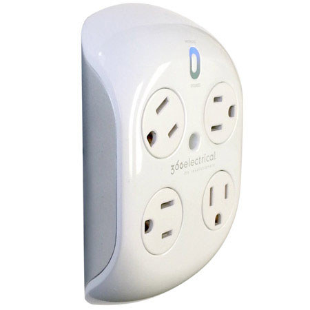 360 Electrical 4-Outlet Revolve Surge Protector, 918J Surge Energy Rating