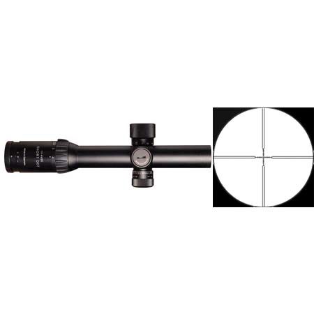 1.1-4x20mm Short Dot Police Marksman II Series Riflescope, Matte Black Finish with Illuminated CQB Reticle & Locking Turrets, 30mm Tube.