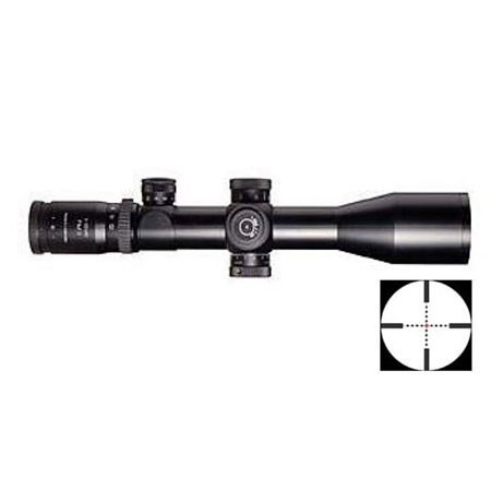 3-12x50mm LP Police Marksman II Series Riflescope, Matte Black Finish with Illuminated P3 Mil Dot Reticle & Adjustable Parallax, 34mm Tube.