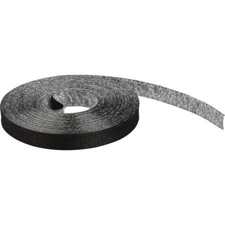 Rip-Tie RipWrap Non Adhesive Tape, 1/2"x30' Roll, Continuous, Black
