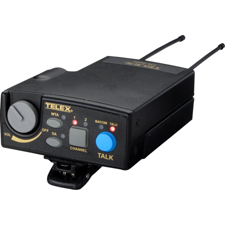 RTS TR-80N 2-Ch Narrow Band Wireless Beltpack Transceiver with A5F Jack, FD Band
