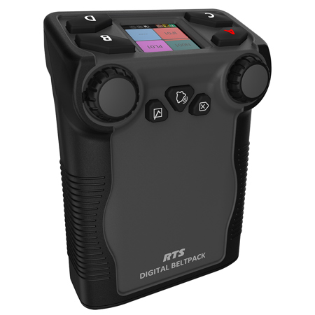 RTS DBP 4-Channel IP Digital Wired Beltpack Transceiver with 5F Headset