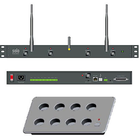 Revolabs Solo Executive DSP 4-Channel Wireless Conference Microphone System
