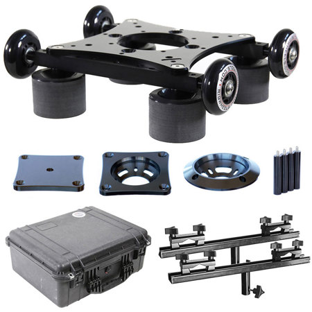 RigWheels RailDolly Pro Traveler Kit, Includes Carriage with Wheels and Case, Up to 100 Lbs Capacity