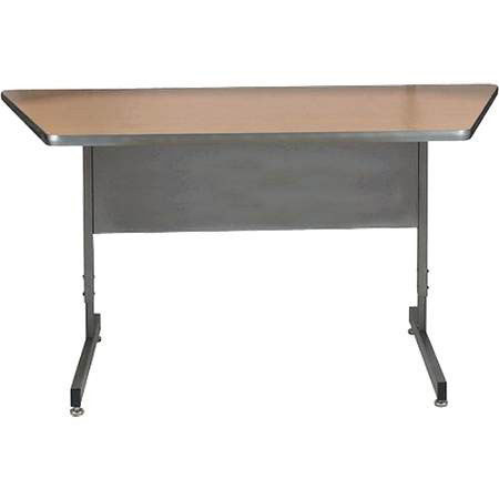 Raxxess 56" Wide Large Angled Center Desk, Maple