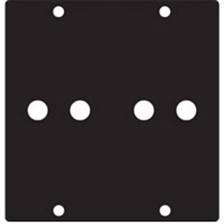 Raxxess Aluminum Modular Panel for 2 Pair Banana Jacks