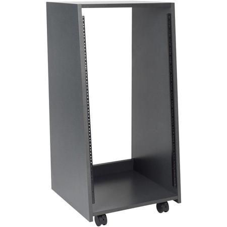 Raxxess 24U Slanted Elite Rack with 20" Depth, Ebony Fleck