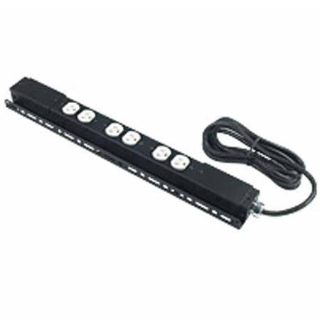 Raxxess Low Profile 3 Duplex 15A, 120V Power Strip with 2 Circuits
