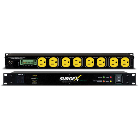 Raxxess 1U SurgeX 15A Surge Eliminator with Remote Control