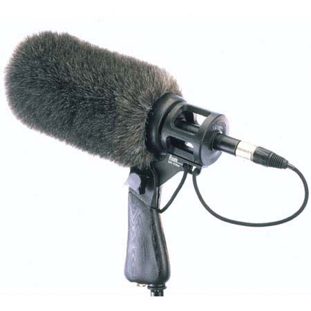 Rycote Softie with Mount & Camera Clamp Adapter, Long Hair Wind Diffusion, 18cm Long with Medium Hole.