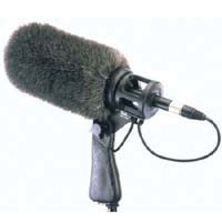 Rycote Softie with Mount & Camera Clamp Adapter, Long Hair Wind Diffusion, 18cm Long with Large Hole.