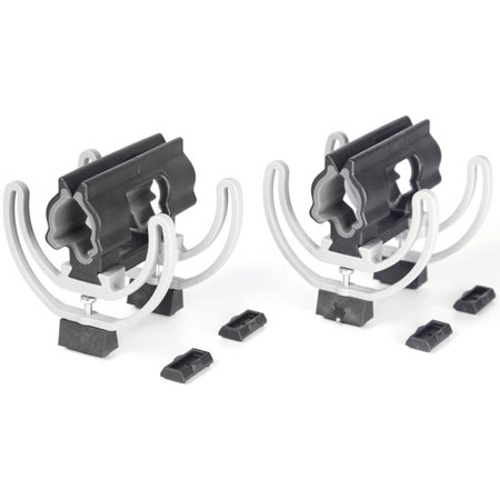 Rycote Modular Pair Of Duo-Lyre, 72 Shore, Break Resistant, Black & Gray