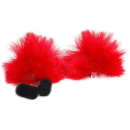 Rycote Lavalier Windjammer for Lavalier Microphones, Pair, Red