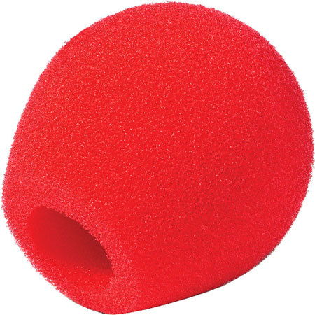 Rycote 18/32 Small Diaphragm 10 Mic Windscreens, Red