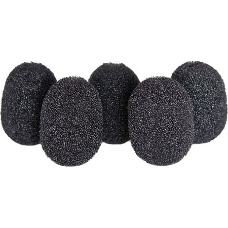 Rycote 105511 Lavalier Mic Foam, 10 Packs of 5, Black