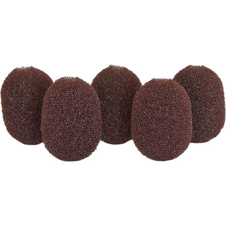 Rycote 105523 Lavalier Mic Foam, 50 Pack of 5, Brown