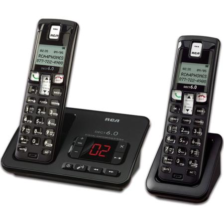 RCA DECT 6.0 Digital Cordless Phone with Digital Answering System & 2 Handsets