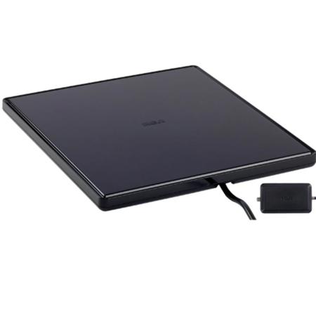 RCA Indoor Omni-Directional Flat Amplified Digital TV Antenna, Black