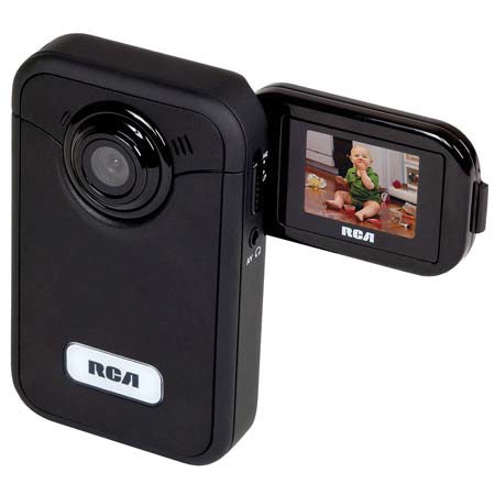RCA EZ200 Small Wonder "My Life" Flip Out Digital Camcorder with 60 Minutes Internal Flash Recording & SD Expansion Slot, 1.5" Flip Out Display, Black