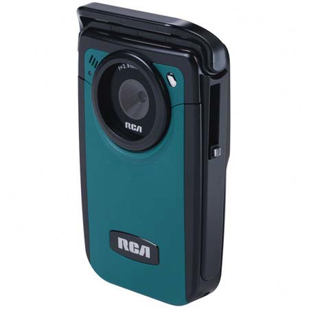 RCA EZ210 Small Wonder Traveler, Flip Out Digital Camcorder with 4 Hours Internal Flash Recording & SD Expansion Slot, 2.4" Flip Out LCD Display,