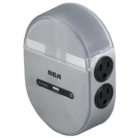 RCA Home Charging Station Night Light, 4 Power Outlet