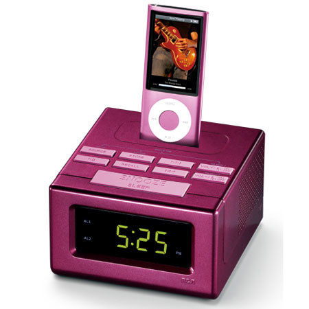 RCA RC130IPK Clock Radio Docking Station for iPhone,Pnk