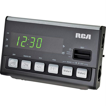 RCA RC50R Clock Radio, 2 x Alarm, AM/FM
