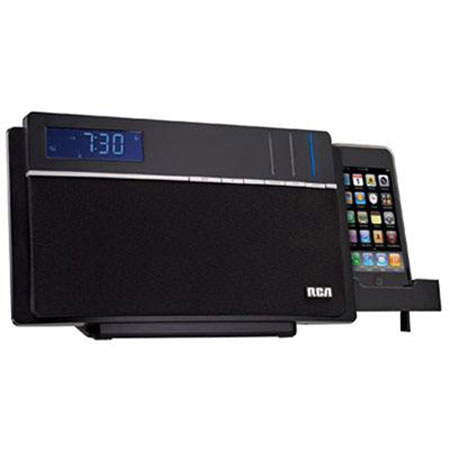 RCA RC60I Alarm Clock Radio iPod Dock, Blue Backlit LCD