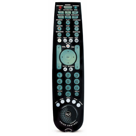 RCA Voice Command Remote Control, 6 Device, Gloss Black