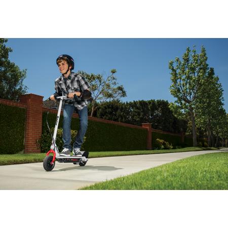 Razor E200 Electric Scooter, 12mph Top Speed, White/Red